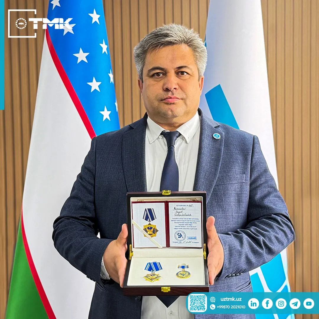TMK employee awarded the international commemorative badge "Buyuk Xizmat – Oliy Sharaf" — "Great Service — Highest Honor"