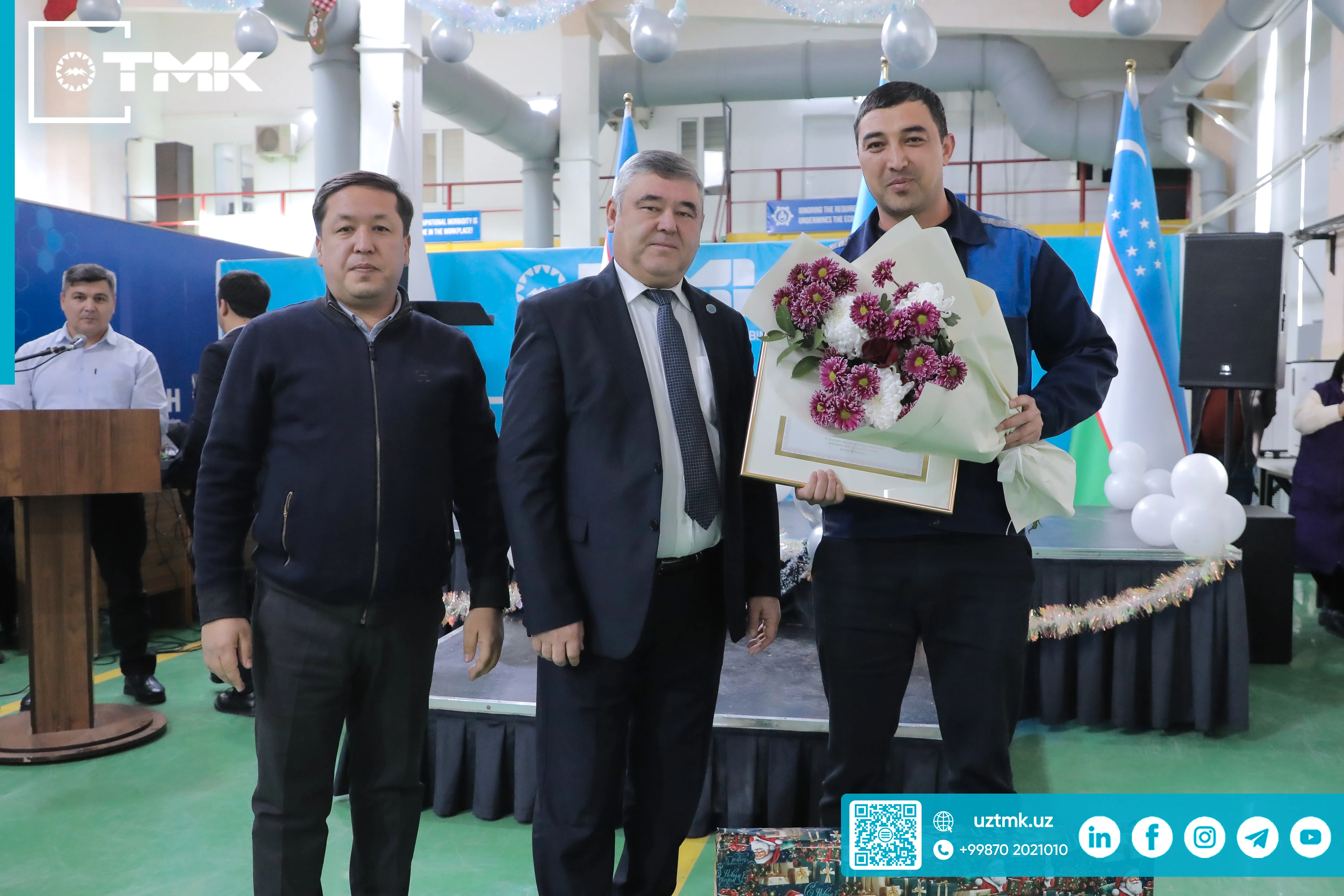 New Year celebrations at TMK:  Recipients of the "Veteran of Labor" badge honored