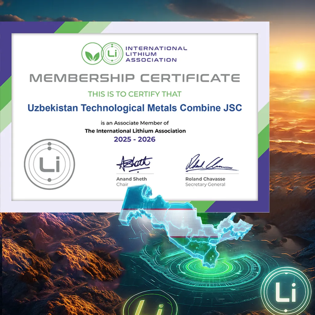 Uzbekistan has joined the global association uniting 85% of the world's lithium