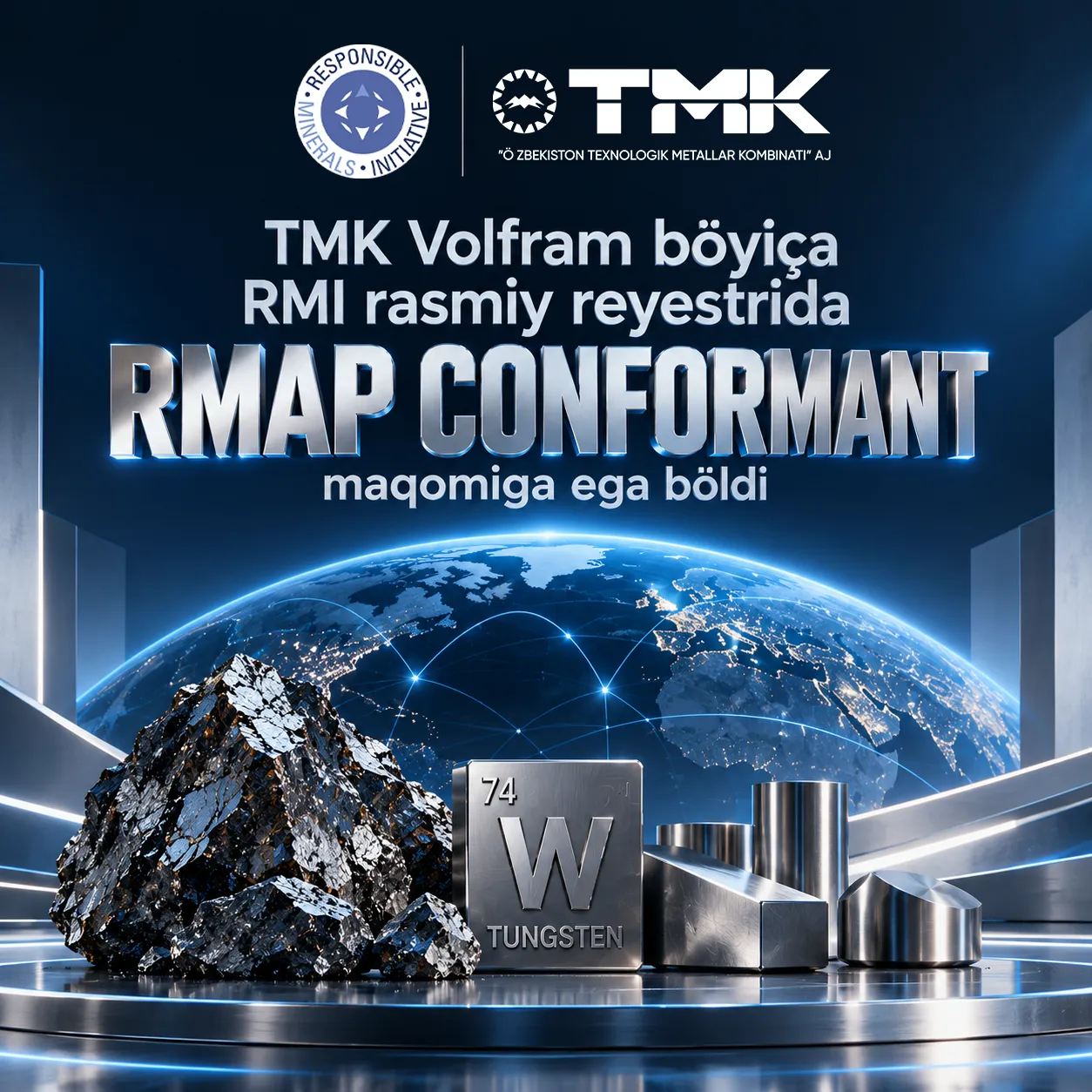 International Recognition for Uzbekistan's Tungsten Industry: TMK Achieves Key RMI Status