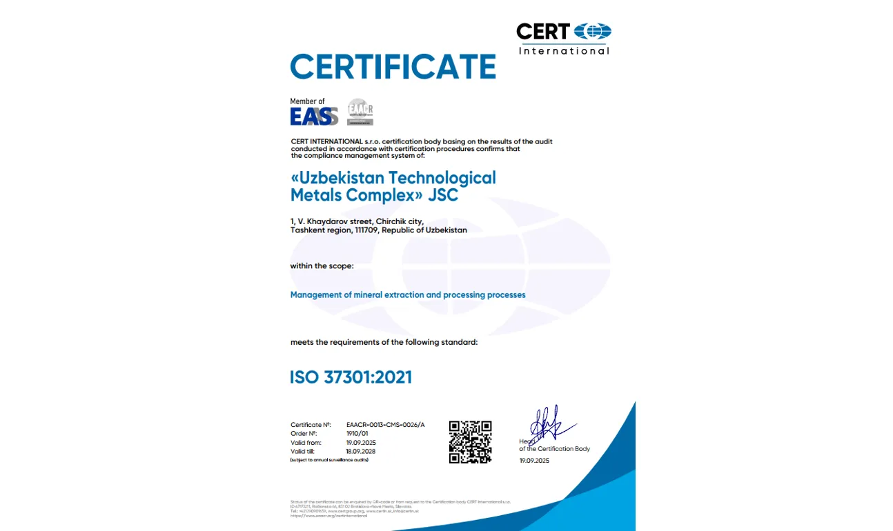 ISO 37301:2021 Komplayens menejmenti