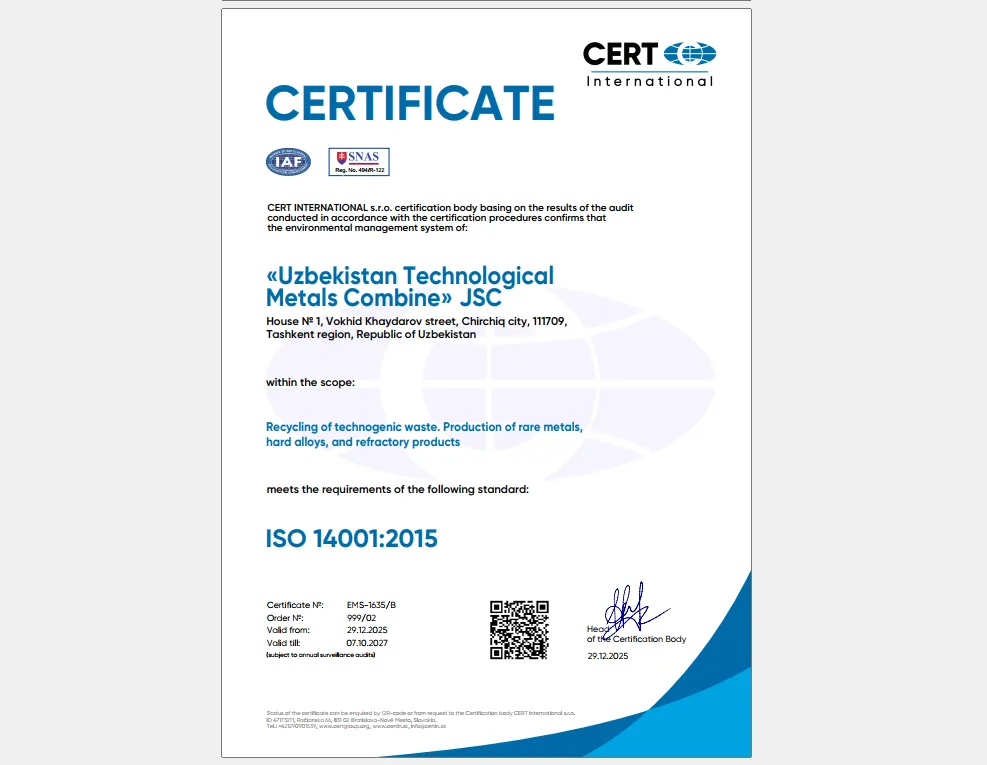ISO 14001: 2015