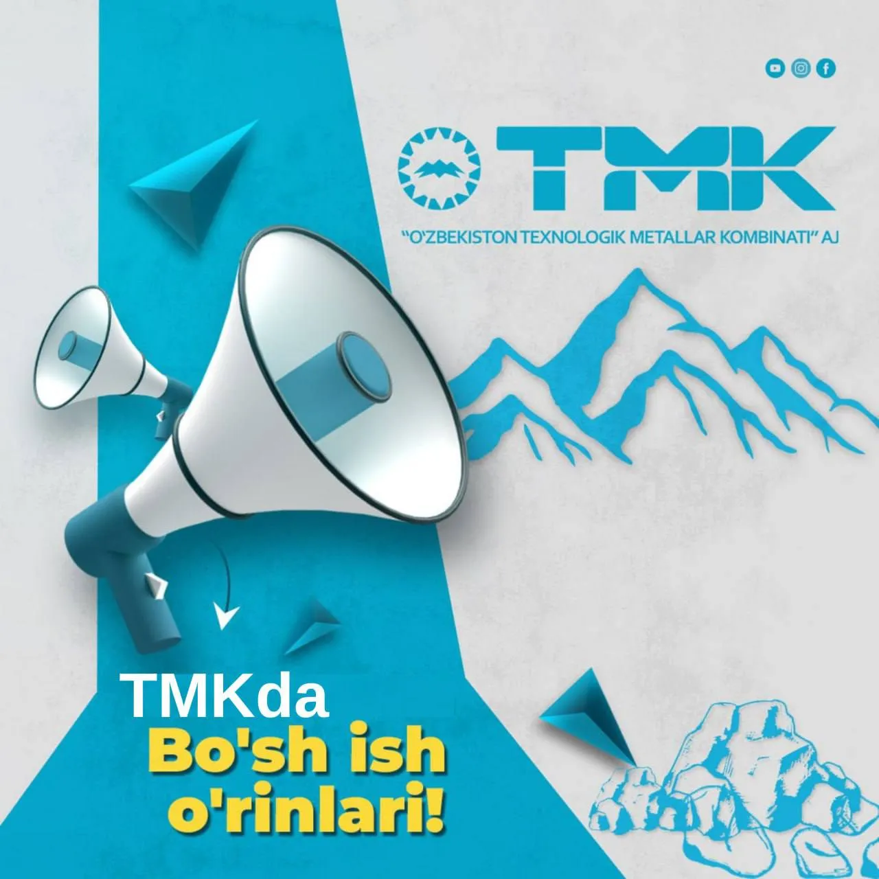 O'zbekiston texnologik metallar kombinati jamoasiga qo‘shilishni istaysizmi? Unda bu imkoniyat Siz uchun